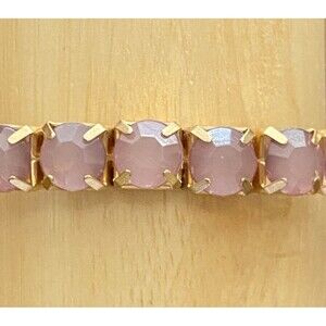 Lilac Pink Prong Set Rhinestone Stretch Bracelet Gifting Glam Feminine Fairy